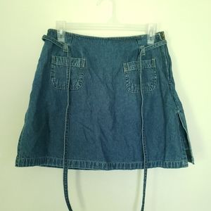 Dark Blue Jean Skort Size-8 (Adriana Sport)